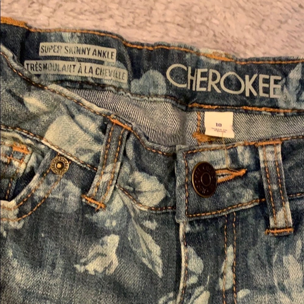 Girls floral skinny jeans - Picture 3 of 3